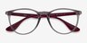 Ray-Ban RB7046 Transparent Gray PlasticEyeglass Frames from EyeBuyDirect, Closed View