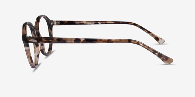 Ray-Ban RB7118 Brown Tortoise PlasticEyeglass Frames from EyeBuyDirect, Side View