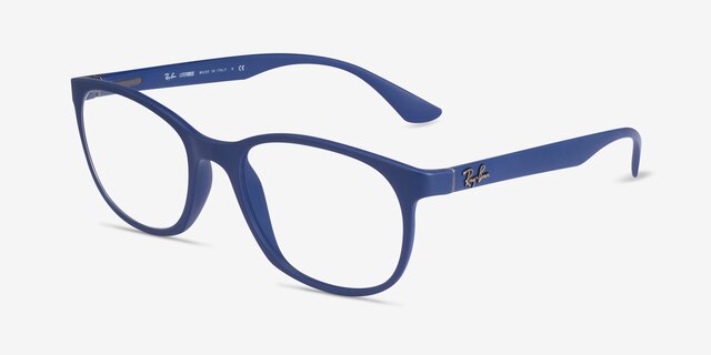 Ray-Ban RB7183 Liteforce Sand Blue PlasticEyeglass Frames from EyeBuyDirect, Angle View