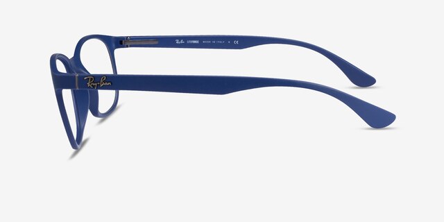 Ray-Ban RB7183 Liteforce Sand Blue PlasticEyeglass Frames from EyeBuyDirect, Side View