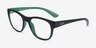 Ray-Ban RB7191 Matte Black On Green PlasticEyeglass Frames from EyeBuyDirect, Angle View
