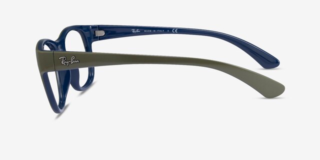 Ray-Ban RB7191 Matte Green PlasticEyeglass Frames from EyeBuyDirect, Side View