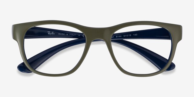 Ray-Ban RB7191 Matte Green PlasticEyeglass Frames from EyeBuyDirect, Closed View