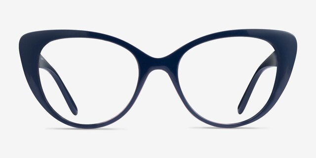 Vogue Eyewear VO5422 Dark Blue Serigraphy PlasticEyeglass Frames from EyeBuyDirect, Front View
