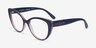 Vogue Eyewear VO5422 Dark Blue Serigraphy PlasticEyeglass Frames from EyeBuyDirect, Angle View