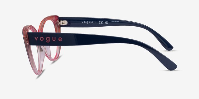 Vogue Eyewear VO5422 Dark Blue Serigraphy PlasticEyeglass Frames from EyeBuyDirect, Side View