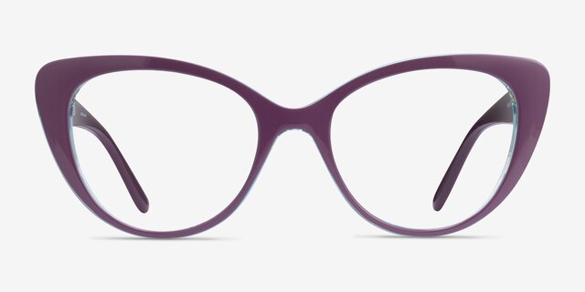 Vogue Eyewear VO5422 Dark Violet Serigraphy PlasticEyeglass Frames from EyeBuyDirect, Front View