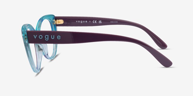 Vogue Eyewear VO5422 Dark Violet Serigraphy PlasticEyeglass Frames from EyeBuyDirect, Side View