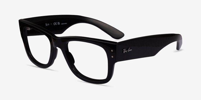 Ray-Ban RB0840V Black PlasticEyeglass Frames from EyeBuyDirect, Angle View