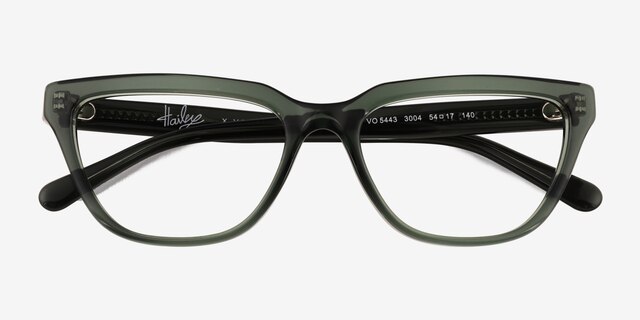 Vogue Eyewear VO5443 Transparent Green AcetateEyeglass Frames from EyeBuyDirect, Closed View