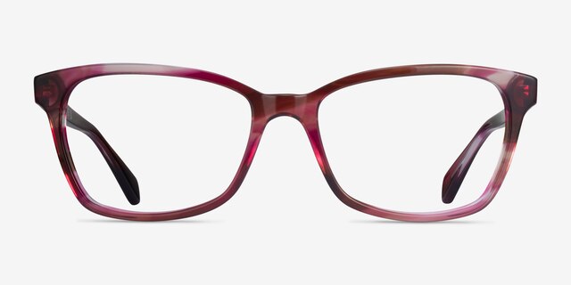 Ray-Ban RB5362 Striped Violet AcetateEyeglass Frames from EyeBuyDirect, Front View
