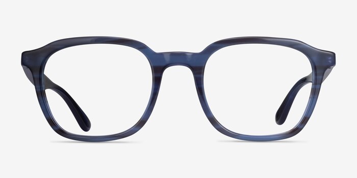 Ray-Ban RB5390 Striped Blue Acetate Eyeglass Frames from EyeBuyDirect