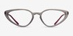 Ray-Ban RB7188 Transparent Gray PlasticEyeglass Frames from EyeBuyDirect, Front View