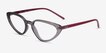 Ray-Ban RB7188 Transparent Gray PlasticEyeglass Frames from EyeBuyDirect, Angle View