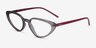 Ray-Ban RB7188 Transparent Gray PlasticEyeglass Frames from EyeBuyDirect, Angle View