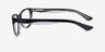 Vogue Eyewear VO2961 Top Black Transparent AcetateEyeglass Frames from EyeBuyDirect, Side View