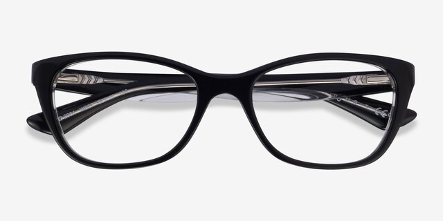 Vogue Eyewear VO2961 Top Black Transparent AcetateEyeglass Frames from EyeBuyDirect, Closed View