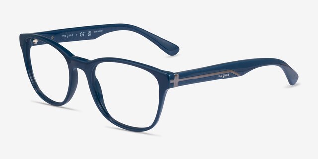 Vogue Eyewear VO5313 Blue AcetateEyeglass Frames from EyeBuyDirect, Angle View