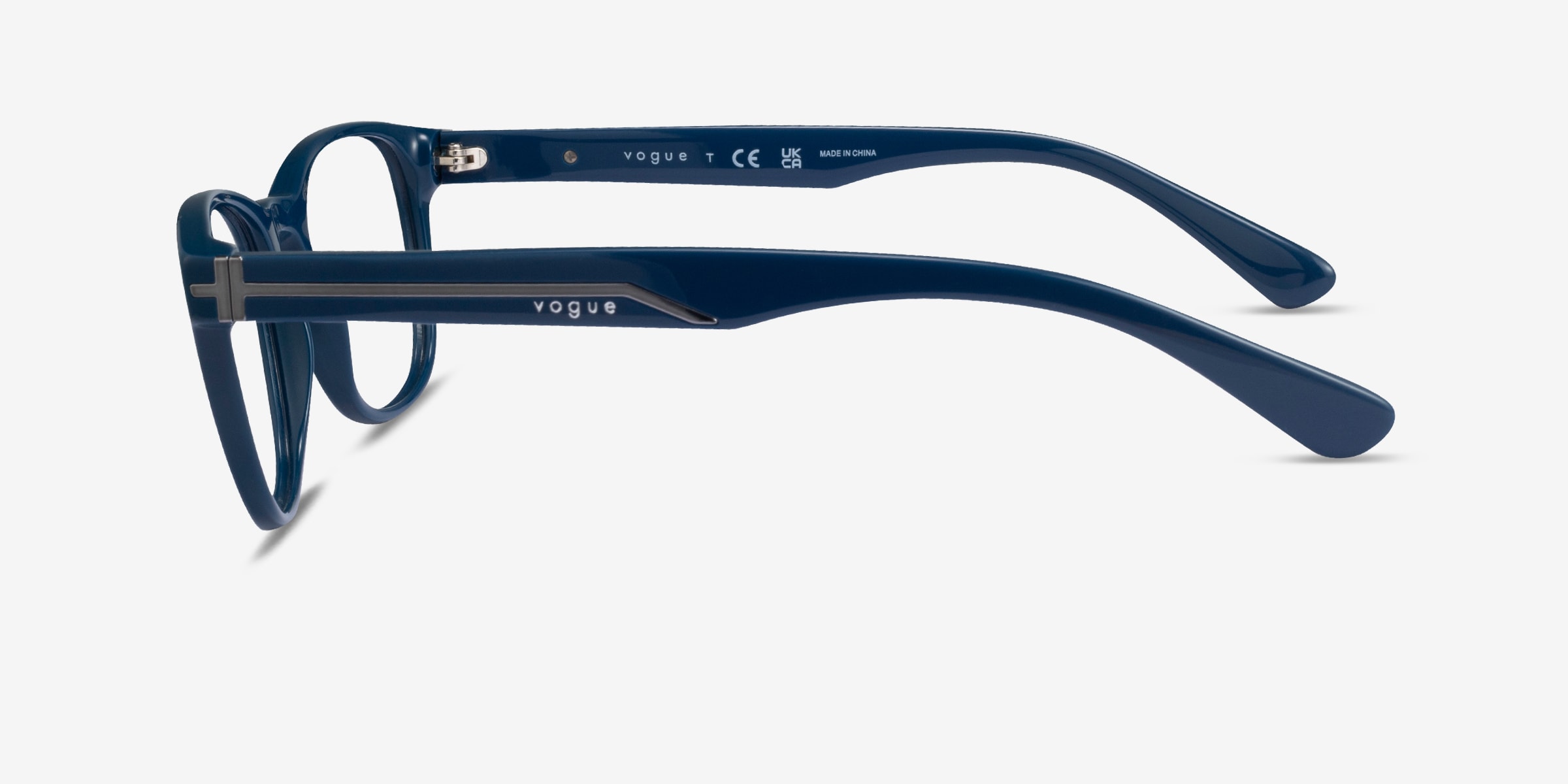 New Vogue Eyewear VO 5313 2484 Blue Plastic Square Eyeglasses 52mm Vogue Blue Plastic Eyeglass Frames for sale | eBay main image 3