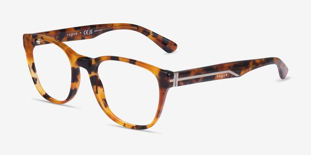 Vogue Eyewear VO5313 Yellow Tortoise AcetateEyeglass Frames from EyeBuyDirect, Angle View