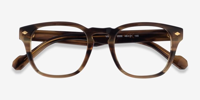 Vogue Eyewear VO5331 Striped Light Tortoise AcetateEyeglass Frames from EyeBuyDirect, Closed View