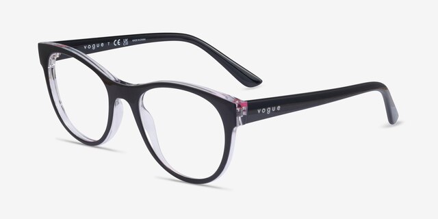 Vogue Eyewear VO5336 Black Serigraphy PlasticEyeglass Frames from EyeBuyDirect, Angle View