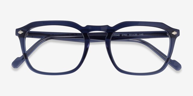 Vogue Eyewear VO5348 Transparent Blue AcetateEyeglass Frames from EyeBuyDirect, Closed View