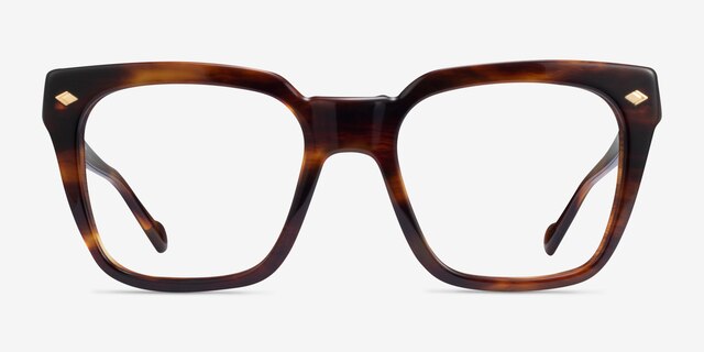 Vogue Eyewear VO5371 Matte Striped Tortoise AcetateEyeglass Frames from EyeBuyDirect, Front View