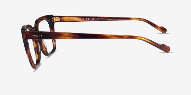 Vogue Eyewear VO5371 Matte Striped Tortoise AcetateEyeglass Frames from EyeBuyDirect, Side View