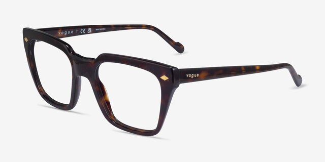 Vogue Eyewear VO5371 Matte Dark Tortoise AcetateEyeglass Frames from EyeBuyDirect, Angle View