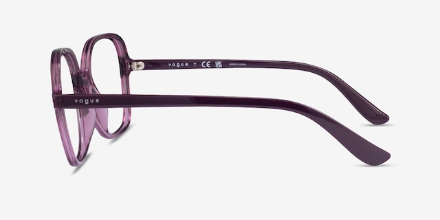 Vogue Eyewear VO5373 Transparent Violet PlasticEyeglass Frames from EyeBuyDirect, Side View