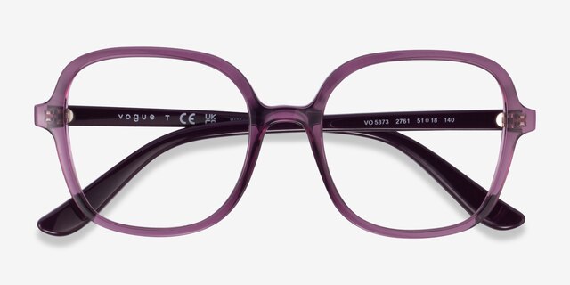 Vogue Eyewear VO5373 Transparent Violet PlasticEyeglass Frames from EyeBuyDirect, Closed View