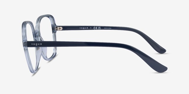 Vogue Eyewear VO5373 Transparent Blue PlasticEyeglass Frames from EyeBuyDirect, Side View