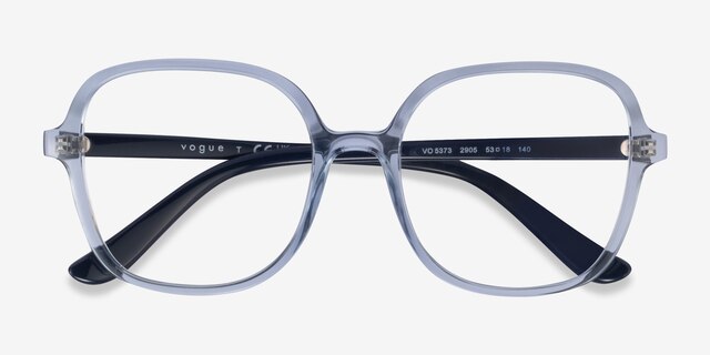 Vogue Eyewear VO5373 Transparent Blue PlasticEyeglass Frames from EyeBuyDirect, Closed View