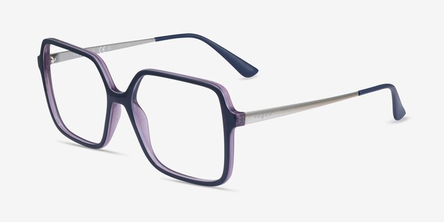 Vogue Eyewear VO5406 Blue Rainbow Violet PlasticEyeglass Frames from EyeBuyDirect, Angle View