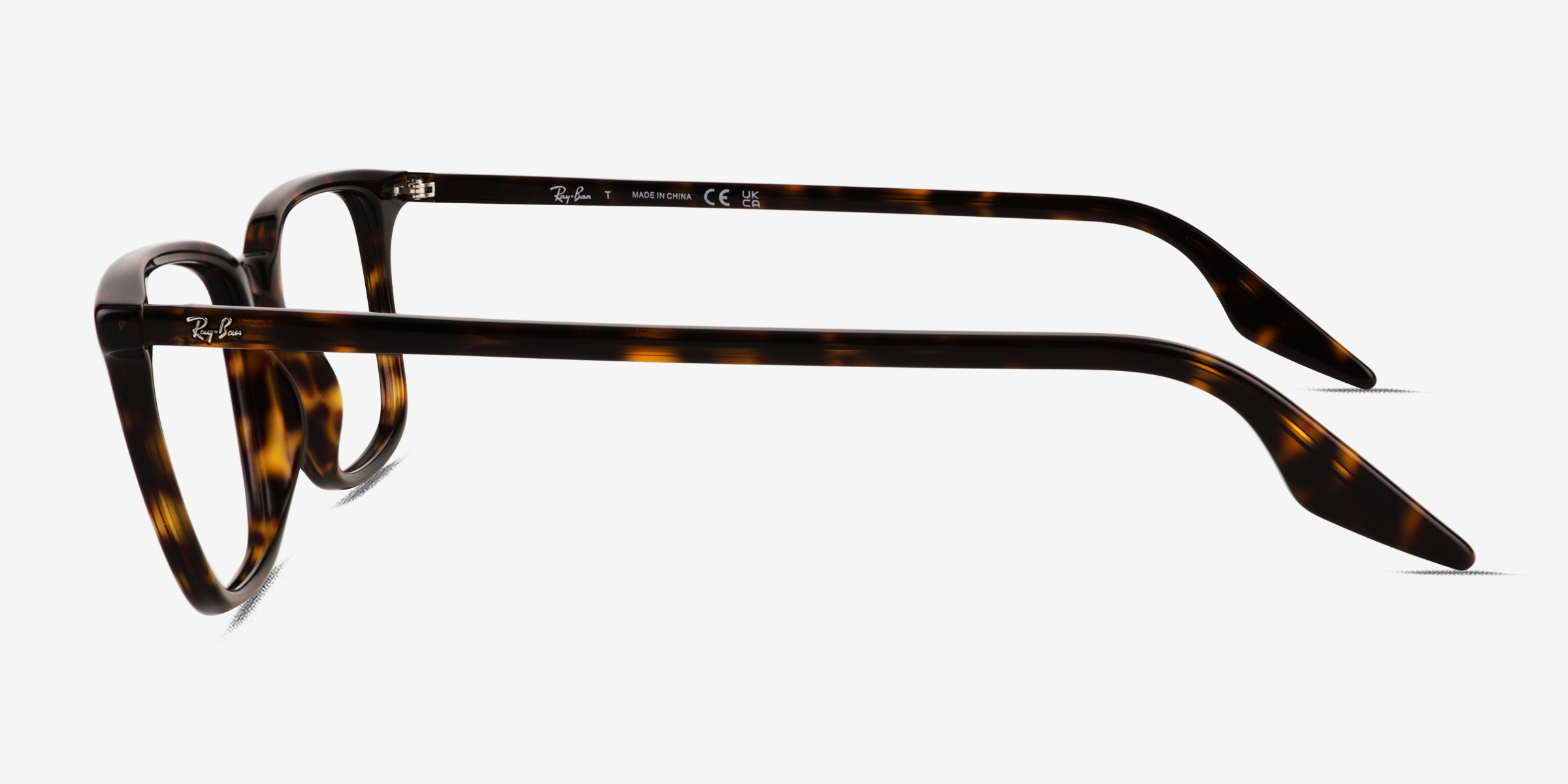 Ray-Ban RB5421 - Rectangle Tortoise Frame Eyeglasses | Eyebuydirect