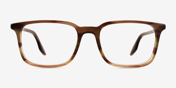 Ray-Ban RB5421 Striped Brown Acetate Eyeglass Frames