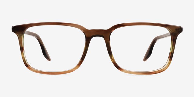 Ray-Ban RB5421 Striped Brown AcetateEyeglass Frames from EyeBuyDirect, Front View