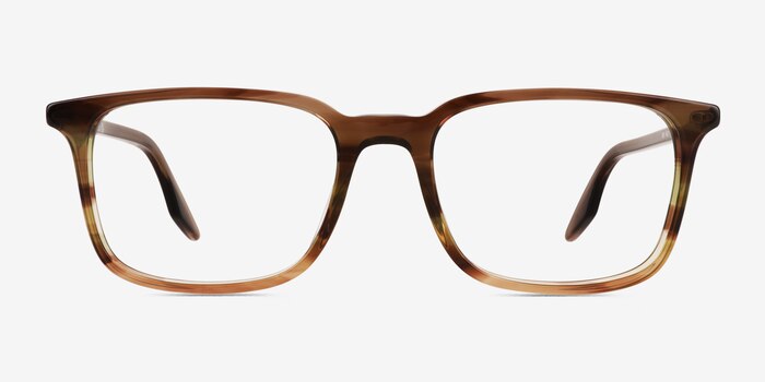 Ray-Ban RB5421 Striped Brown Acetate Eyeglass Frames from EyeBuyDirect