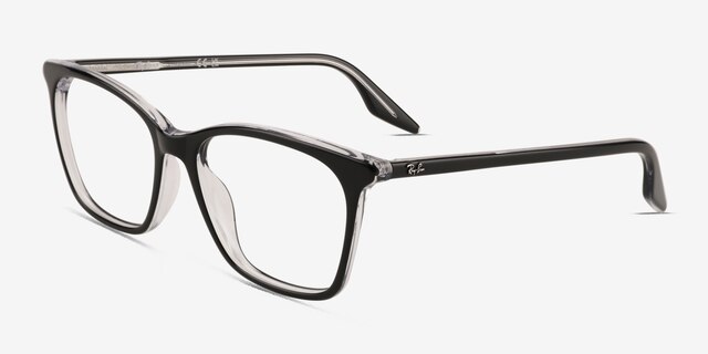 Ray-Ban RB5422 Black AcetateEyeglass Frames from EyeBuyDirect, Angle View