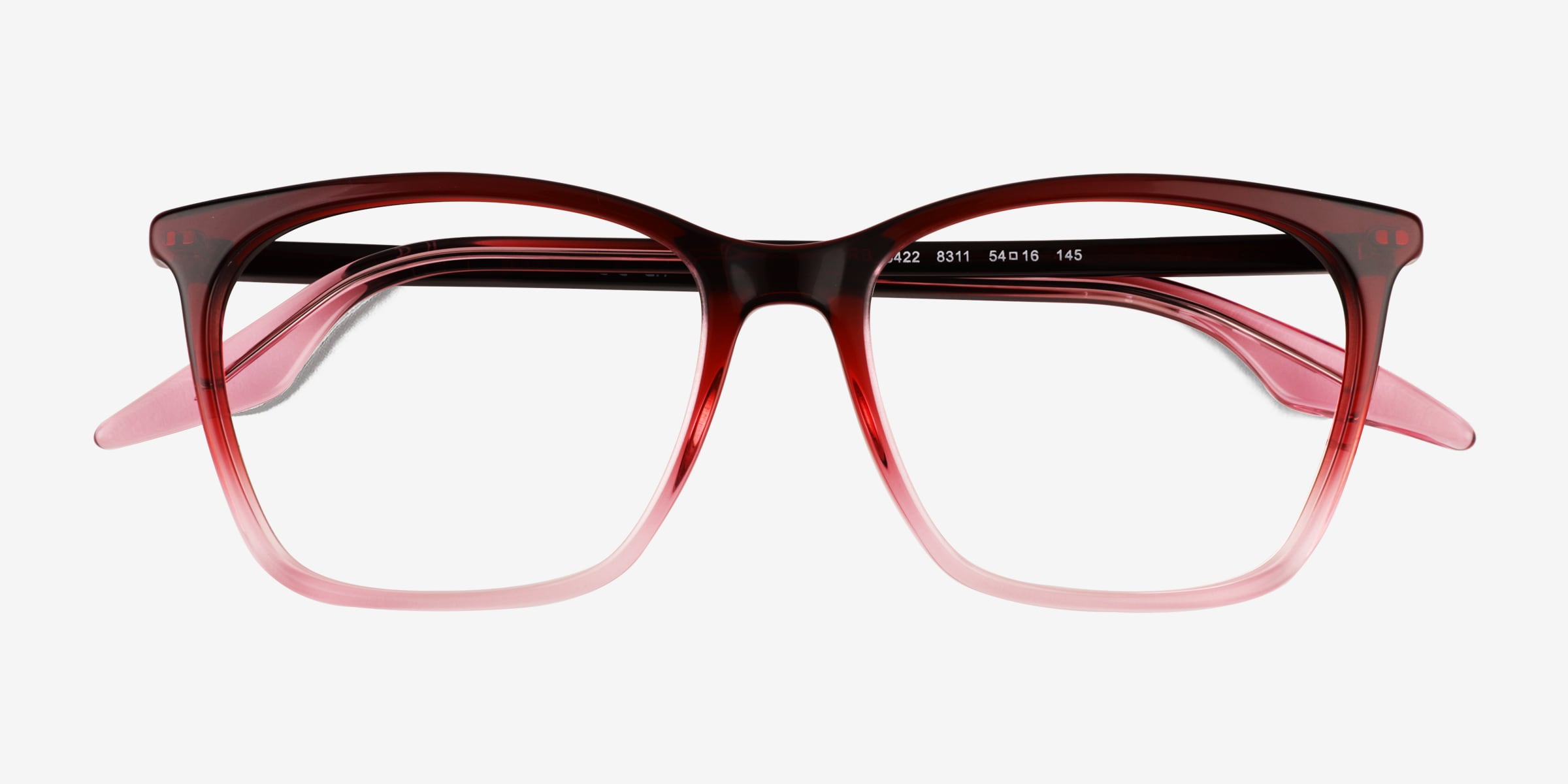 Ray-Ban RB5422 Cat Eye Red Gradient Pink Frame Glasses For Women - Main Image