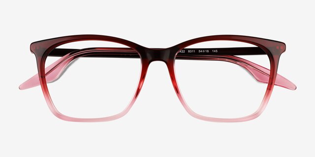 Ray-Ban RB5422 Red Gradient Pink AcetateEyeglass Frames from EyeBuyDirect, Closed View