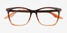 Ray-Ban RB5422 Brown Gradient Orange AcetateEyeglass Frames from EyeBuyDirect, Closed View