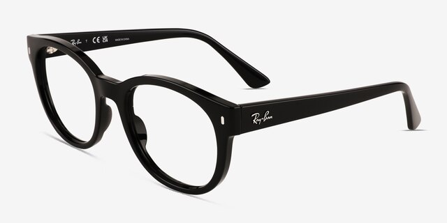 Ray-Ban RB7227 Black PlasticEyeglass Frames from EyeBuyDirect, Angle View