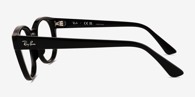 Ray-Ban RB7227 Black PlasticEyeglass Frames from EyeBuyDirect, Side View