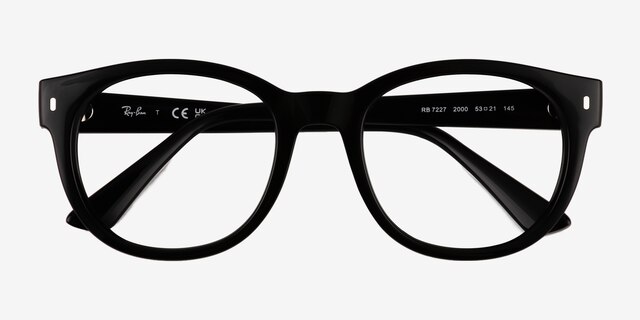 Ray-Ban RB7227 Black PlasticEyeglass Frames from EyeBuyDirect, Closed View