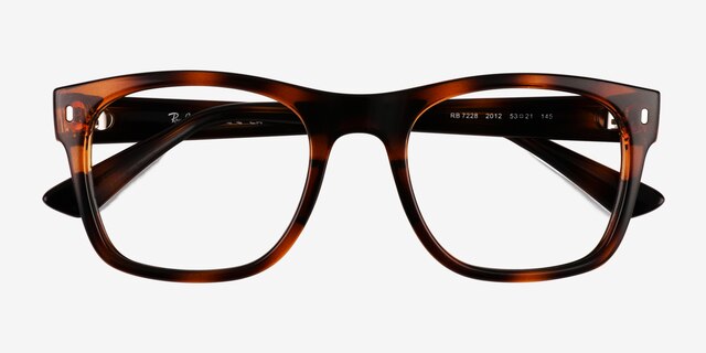 Ray-Ban RB7228 Tortoise PlasticEyeglass Frames from EyeBuyDirect, Closed View