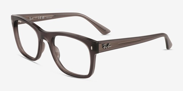 Ray-Ban RB7228 Dark Gray PlasticEyeglass Frames from EyeBuyDirect, Angle View