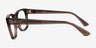 Ray-Ban RB7228 Dark Gray PlasticEyeglass Frames from EyeBuyDirect, Side View
