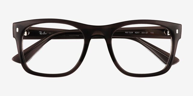 Ray-Ban RB7228 Dark Gray PlasticEyeglass Frames from EyeBuyDirect, Closed View